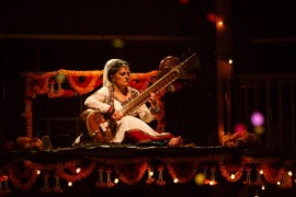 Sheema Mukherjee playing the Sitar in The Empress. Photo by Steve Tanner